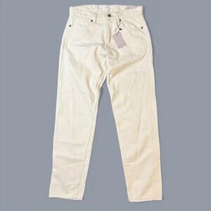 Mango Bob Straight Fit Jeans Mens Size 30x30 Cream Ivory 5-Pocket NWT